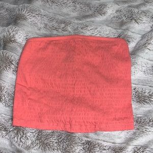 smocked pink american eagle tube top